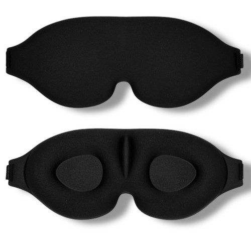 Schlafmaske schwarz - schlafmaske, 3d