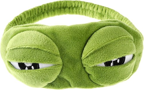 Grüner frosch augenmaske - 3d,
