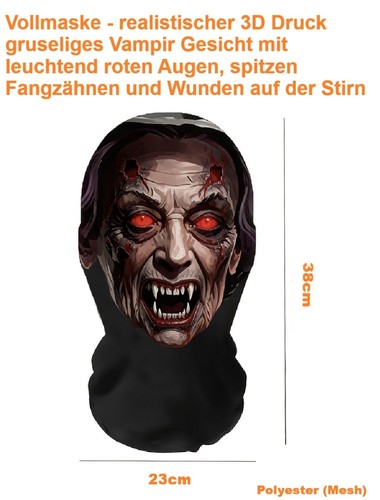 Maske gruseliges vampir - 3d,