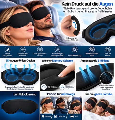 Schlafmaske augenmaske - schlafmaske, 3d