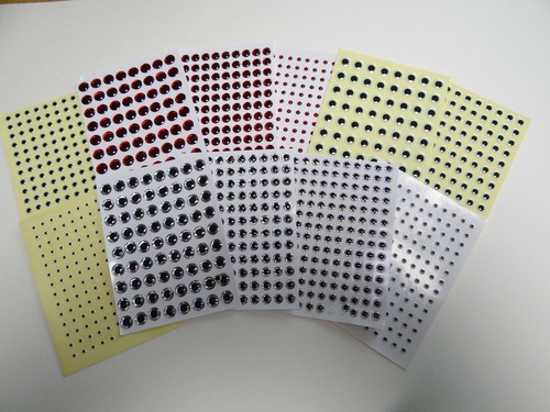 Fischaugen rot silber - 3d,